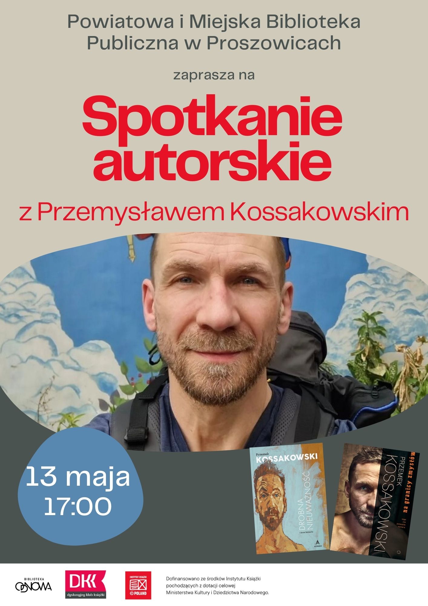 plakat spotkania autorskiego, informacje w poście